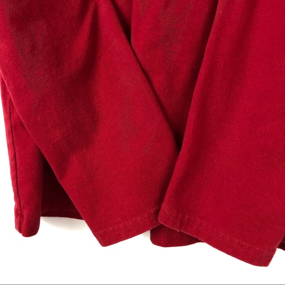 Croft & Barrow Red Cotton Classic Tee Long Sleeve Turtleneck Shirt - Picture 6 of 10